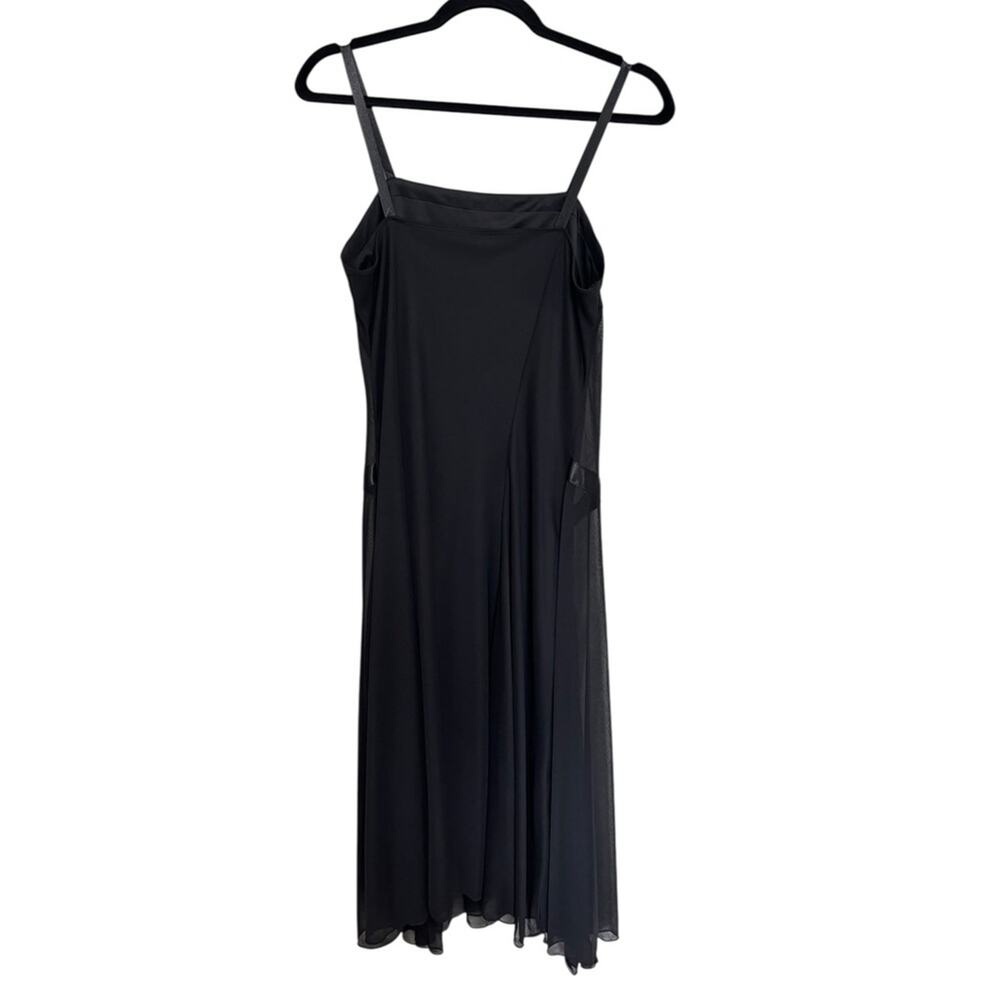 NWT Vintage Y2K Witchy Whimsigoth Mesh Ribbon Drop Waist Midi Dress - Size 6 - Picture 2 of 6